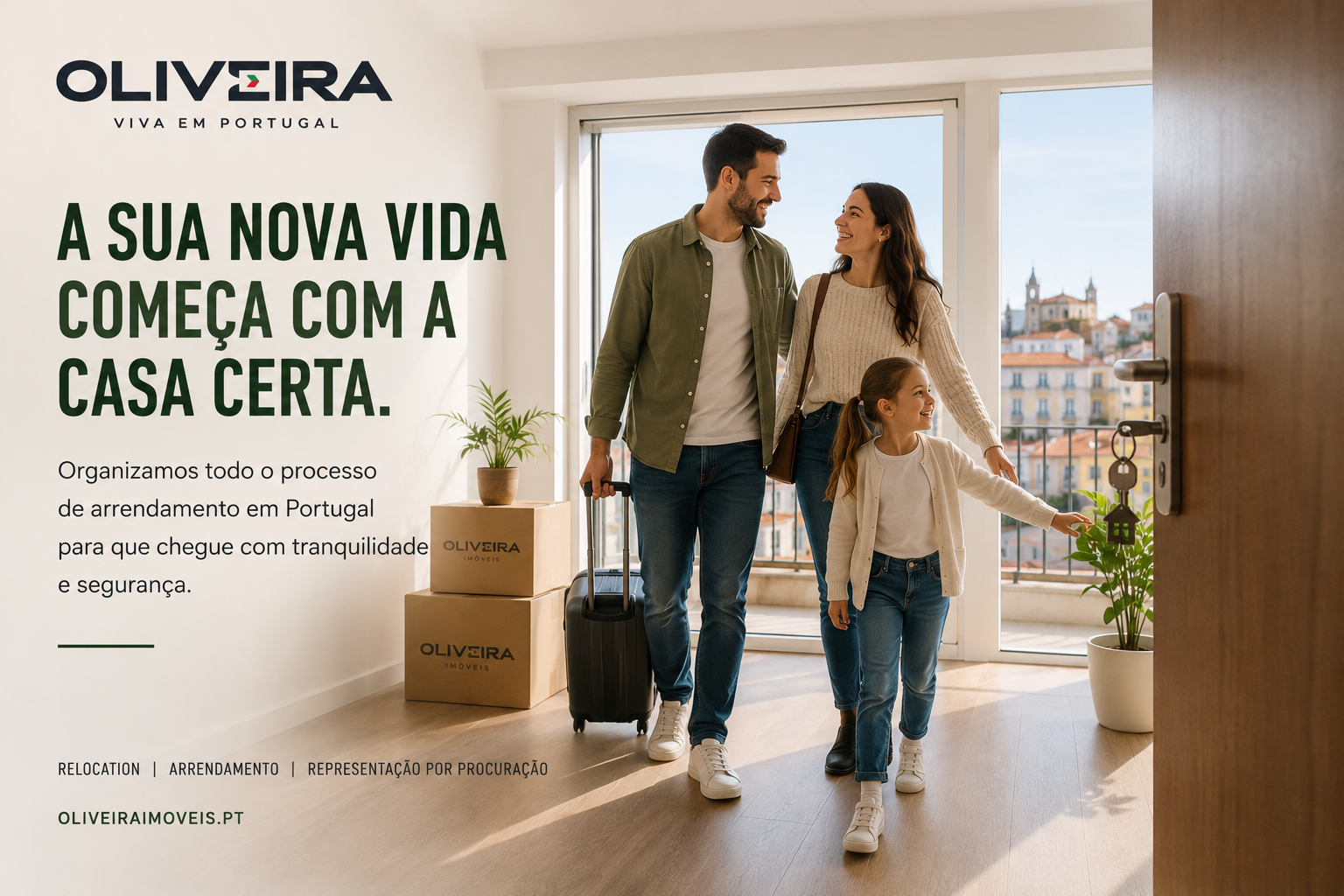 Arrendar casa em Portugal antes de chegar com apoio de relocation da Oliveira Imóveis